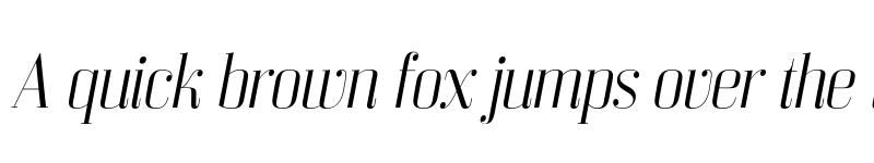 Preview of FONTSPRING DEMO - Bodoni Z37 L Lt Italic font