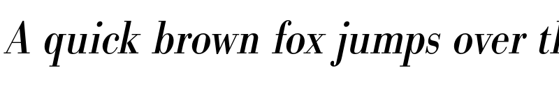Preview of FONTSPRING DEMO - BodoniURWExtNar Italic font