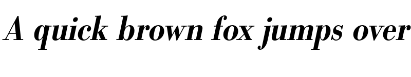 Preview of FONTSPRING DEMO - BodoniURWExtNarMed Italic font