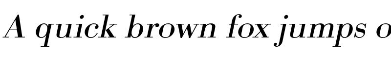 Preview of FONTSPRING DEMO - BodoniURWExtWid Italic font