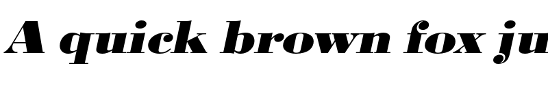 Preview of FONTSPRING DEMO - BodoniURWExtWidExtBol Italic font