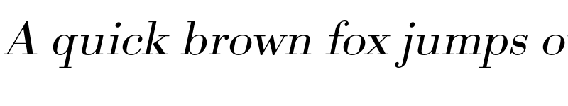 Preview of FONTSPRING DEMO - BodoniURWExtWidLig Italic font