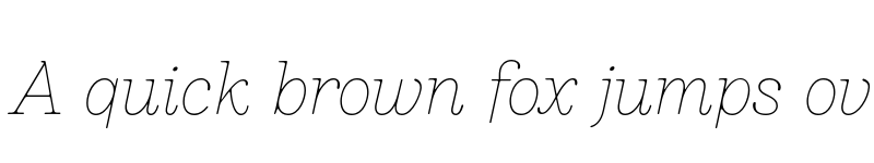 Preview of FONTSPRING DEMO - Bogart Thin Italic font