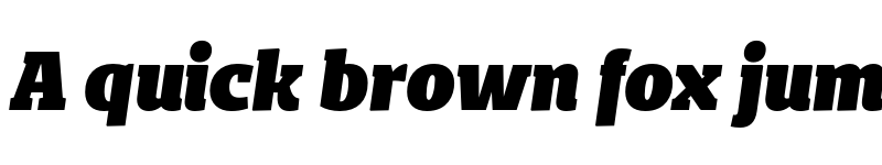 Preview of FONTSPRING DEMO - Bommer Slab Black Italic Regular font