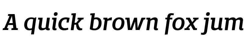 Preview of FONTSPRING DEMO - Bommer Slab SemiBold Italic Regular font