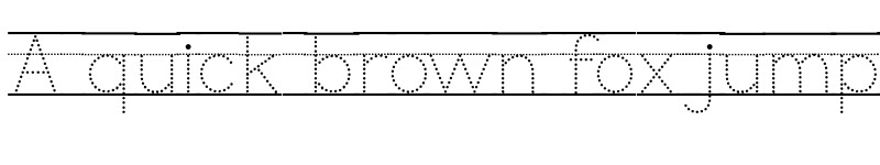 Preview of FONTSPRING DEMO - Bookbag Lined Dotted Regular font