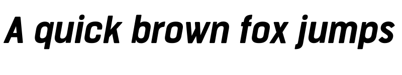 Preview of FONTSPRING DEMO - Bourton Text Bold Narrow Italic font