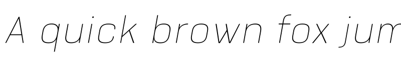 Preview of FONTSPRING DEMO - Bourton Text Hairline Italic font