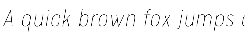 Preview of FONTSPRING DEMO - Bourton Text Hairline Narrow It Italic font