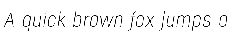 Preview of FONTSPRING DEMO - Boxed Extralight Italic font