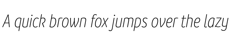 Preview of FONTSPRING DEMO - Branding SF Cnd Light It Regular font