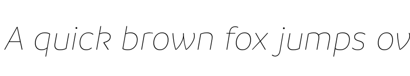 Preview of FONTSPRING DEMO - Branding ThinItalic Regular font