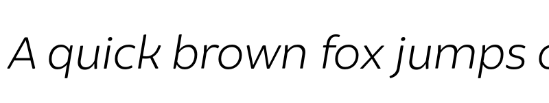 Preview of FONTSPRING DEMO - Brocha Alt Light Italic Regular font