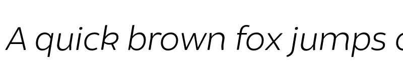 Preview of FONTSPRING DEMO - Brocha Light Italic Regular font