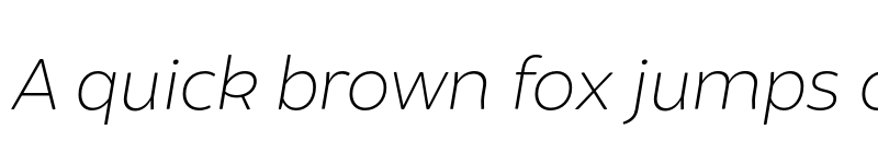 Preview of FONTSPRING DEMO - Brocha Thin Italic Regular font