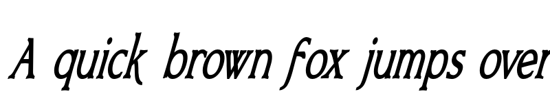 Preview of FONTSPRING DEMO - Bronzetti Condensed Condensed Bold Italic font