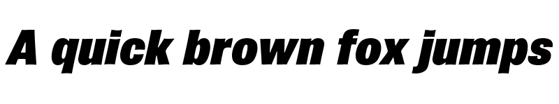 Preview of FONTSPRING DEMO - Brown Pro ExtraBlack Italic font