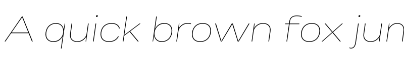 Preview of FONTSPRING DEMO - Bruta Pro Extended Thin Italic Regular font