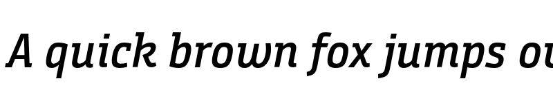 Preview of FONTSPRING DEMO - BundaySlab-SemiBoldIt Regular font