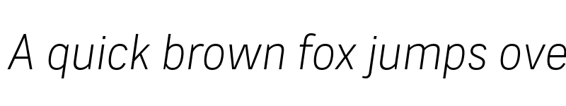 Preview of FONTSPRING DEMO - CA Zentrum Condensed Light Italic font