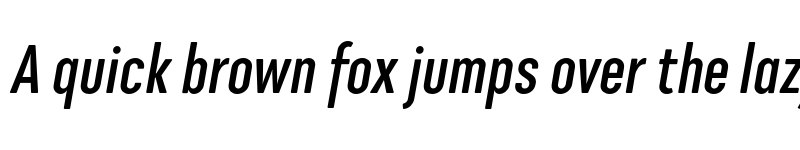 Preview of FONTSPRING DEMO - Cadmium Compressed Medium Italic font