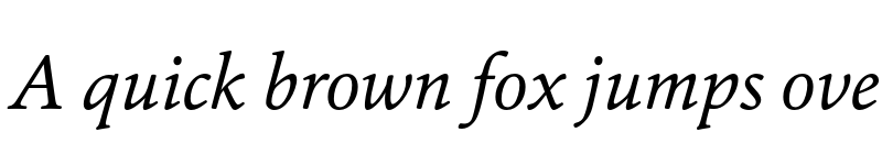 Preview of FONTSPRING DEMO - Cala-Italic Regular font