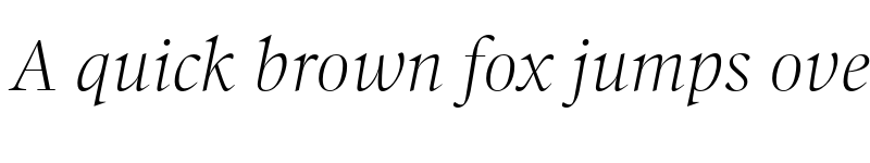 Preview of FONTSPRING DEMO - Callas Extralight Italic font