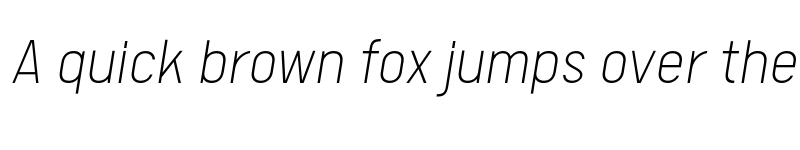 Preview of FONTSPRING DEMO - Calps Sans Thin ExtraLight Italic font