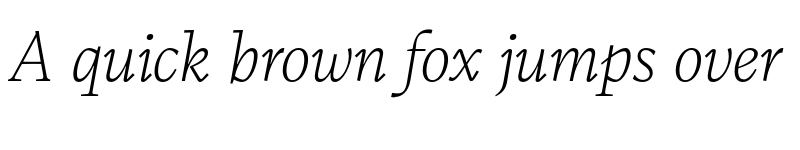 Preview of FONTSPRING DEMO - Calvino Extralight Italic font