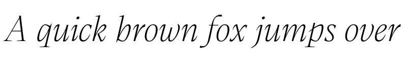 Preview of FONTSPRING DEMO - Calvino Grande Extralight Italic font