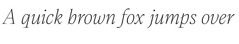 Preview of FONTSPRING DEMO - Calvino Grande Thin Italic font