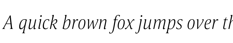 Preview of FONTSPRING DEMO - Candide Cond ExtraLight Italic font