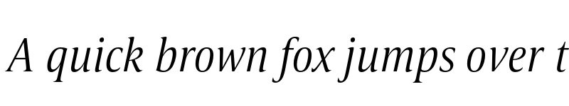Preview of FONTSPRING DEMO - Candide Cond Light Italic font