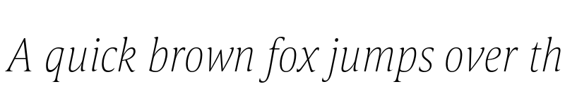 Preview of FONTSPRING DEMO - Candide Cond Thin Italic font