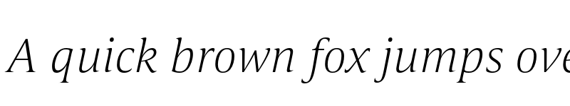 Preview of FONTSPRING DEMO - Candide ExtraLight Italic font