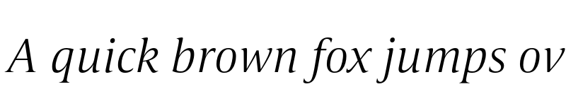 Preview of FONTSPRING DEMO - Candide Light Italic font