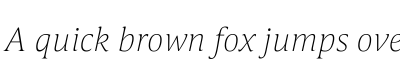 Preview of FONTSPRING DEMO - Candide Thin Italic font