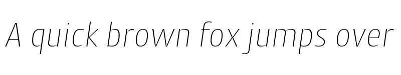 Preview of FONTSPRING DEMO - Cantiga UltraLight Italic font