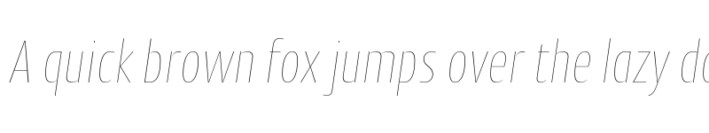 Preview of FONTSPRING DEMO - CantigaCnd Thin Italic font