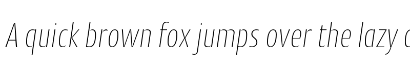 Preview of FONTSPRING DEMO - CantigaCnd UltraLight Italic font