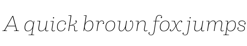Preview of FONTSPRING DEMO - Capital Serif ExtraLight Italic Regular font