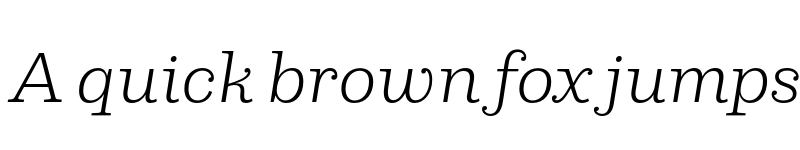 Preview of FONTSPRING DEMO - Capital Serif Light Italic Regular font