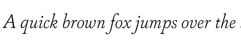 Preview of FONTSPRING DEMO - Capricho Extralight Italic font