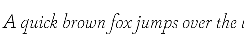 Preview of FONTSPRING DEMO - Capricho Thin Italic font