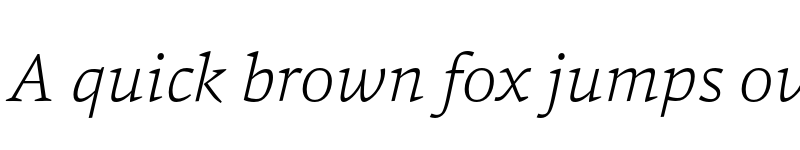 Preview of FONTSPRING DEMO - Carat ExtraLight Italic font