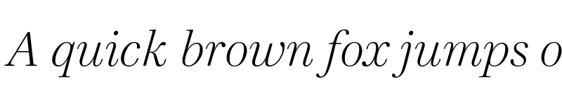 Preview of FONTSPRING DEMO - Cardillac Text Extralight Italic font