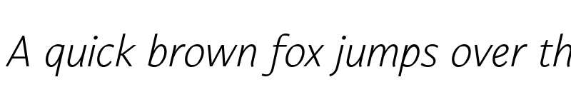 Preview of FONTSPRING DEMO - Carole Sans Extralight Italic font