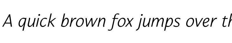 Preview of FONTSPRING DEMO - Carole Sans Light Italic font