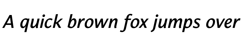 Preview of FONTSPRING DEMO - Carole Sans Semibold Italic font