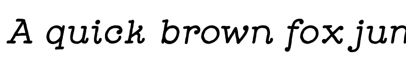 Preview of FONTSPRING DEMO - Catalina Typewriter Bold Italic Regular font